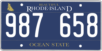 RI license plate 987658