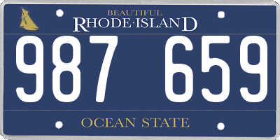 RI license plate 987659