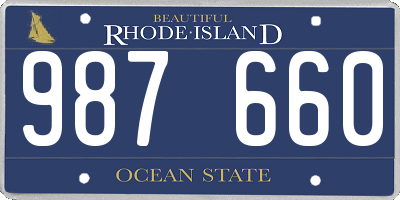 RI license plate 987660