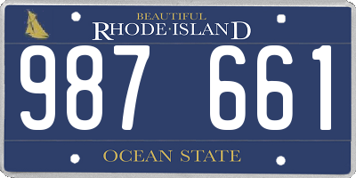 RI license plate 987661