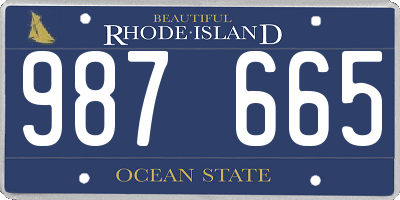 RI license plate 987665