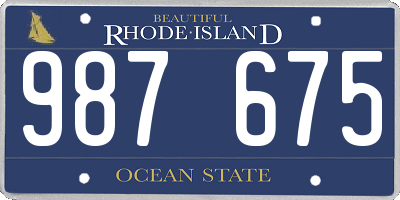 RI license plate 987675