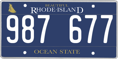 RI license plate 987677