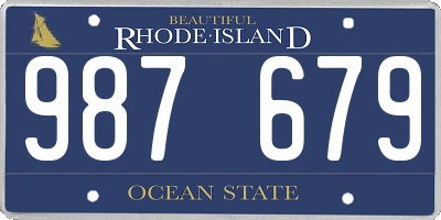 RI license plate 987679