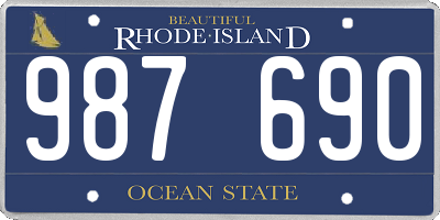 RI license plate 987690