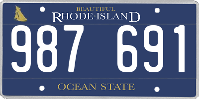 RI license plate 987691