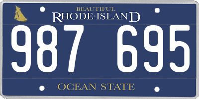 RI license plate 987695