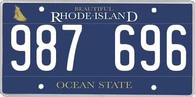 RI license plate 987696