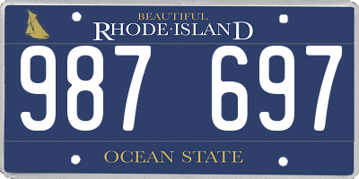 RI license plate 987697