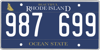 RI license plate 987699