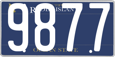 RI license plate 9877
