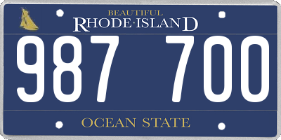 RI license plate 987700