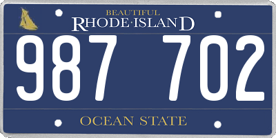 RI license plate 987702