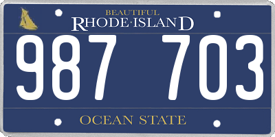 RI license plate 987703