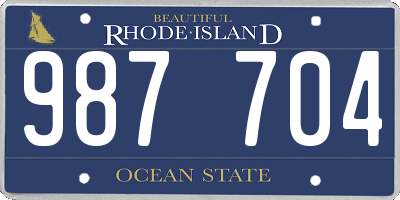 RI license plate 987704