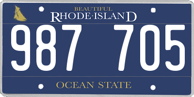 RI license plate 987705