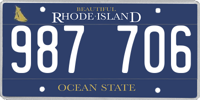 RI license plate 987706