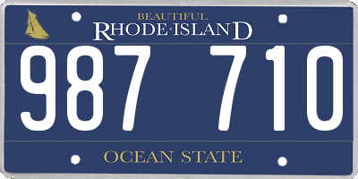 RI license plate 987710