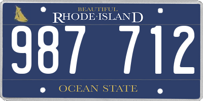 RI license plate 987712