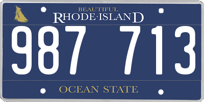 RI license plate 987713