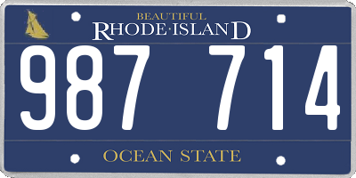 RI license plate 987714