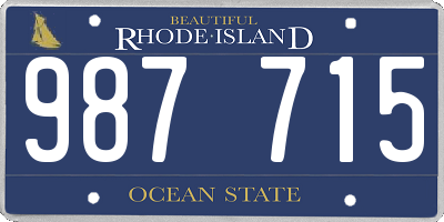 RI license plate 987715