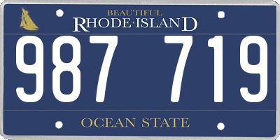 RI license plate 987719