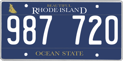 RI license plate 987720