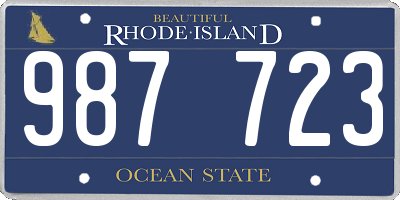 RI license plate 987723