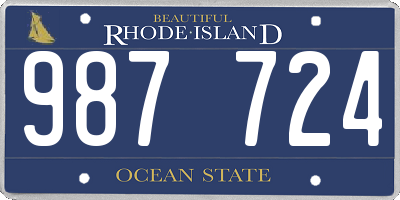 RI license plate 987724