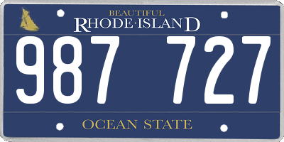 RI license plate 987727