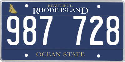 RI license plate 987728