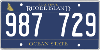 RI license plate 987729