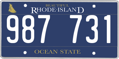 RI license plate 987731