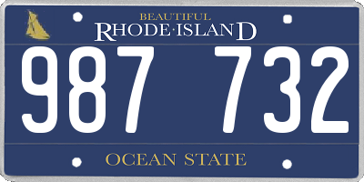 RI license plate 987732