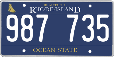 RI license plate 987735