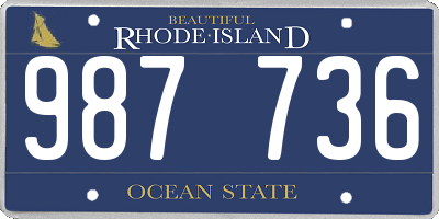 RI license plate 987736