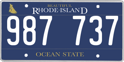 RI license plate 987737