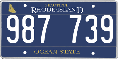 RI license plate 987739