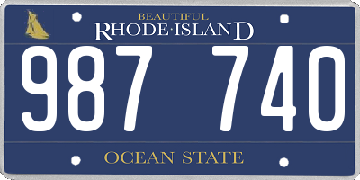 RI license plate 987740