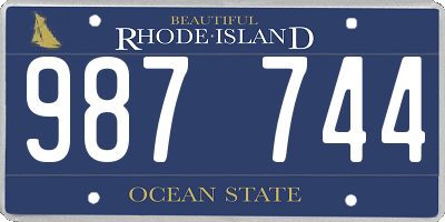 RI license plate 987744