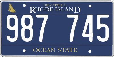 RI license plate 987745