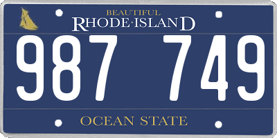 RI license plate 987749