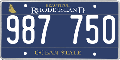 RI license plate 987750