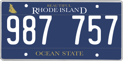 RI license plate 987757