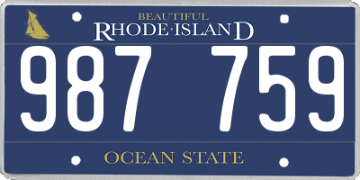 RI license plate 987759