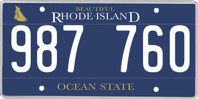 RI license plate 987760