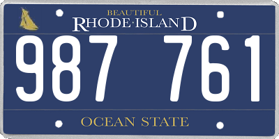 RI license plate 987761