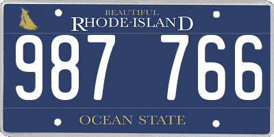 RI license plate 987766