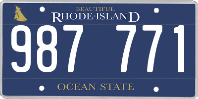 RI license plate 987771